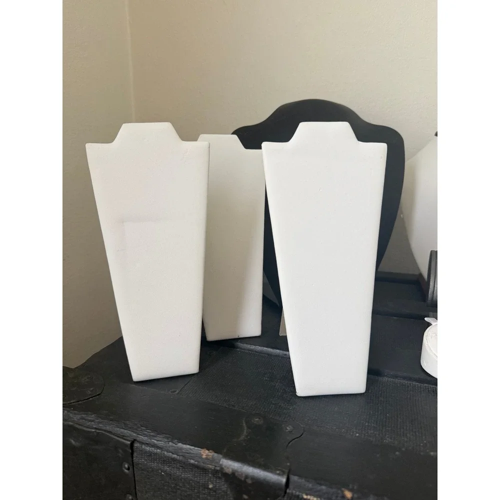 Jewelry Display Stand Lot Necklace Bust Bracelet T-Bar Watch Holder White Black